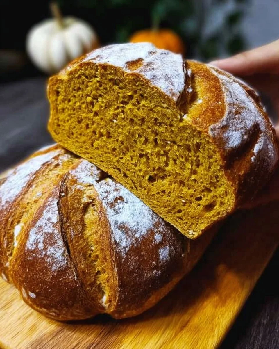 Easy Pumpkin Sourdough Bread