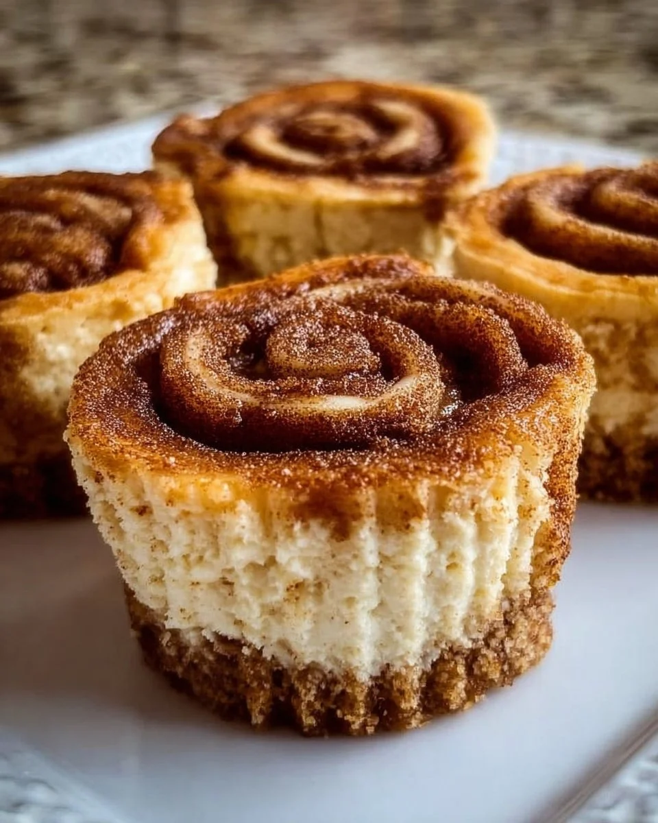 Mini Cinnamon Roll Cheesecakes