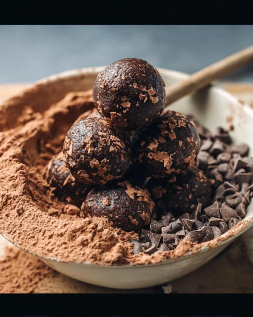 No-bake cottage cheese brownie batter protein balls for a healthy snack