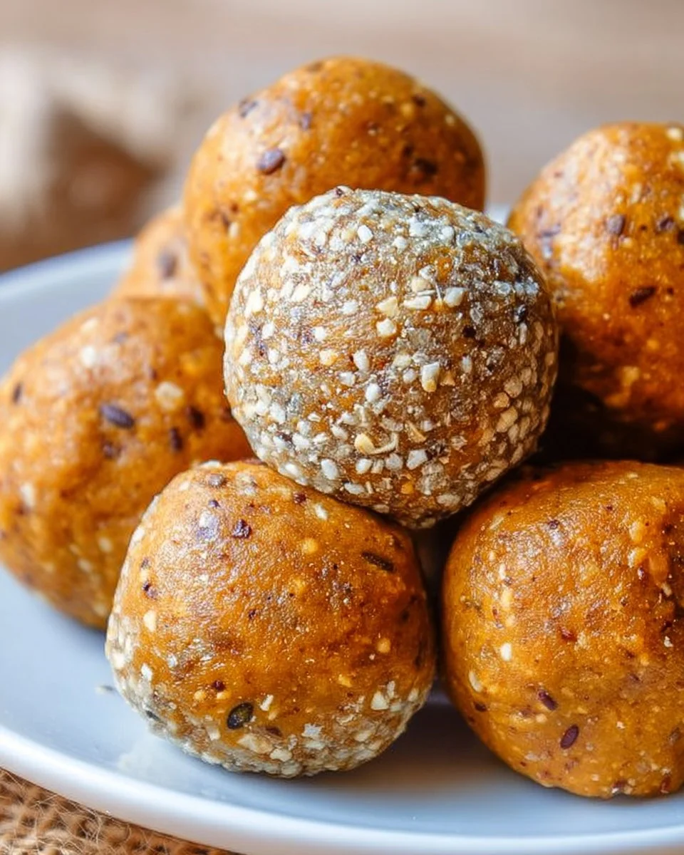 No Bake Healthy Pumpkin Pie Energy Balls