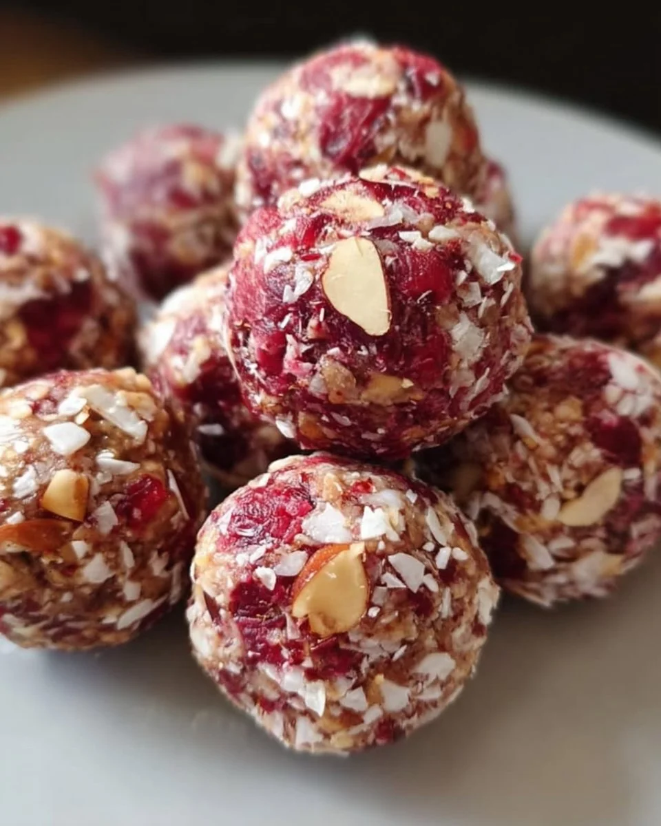 Raspberry Almond Energy Bites