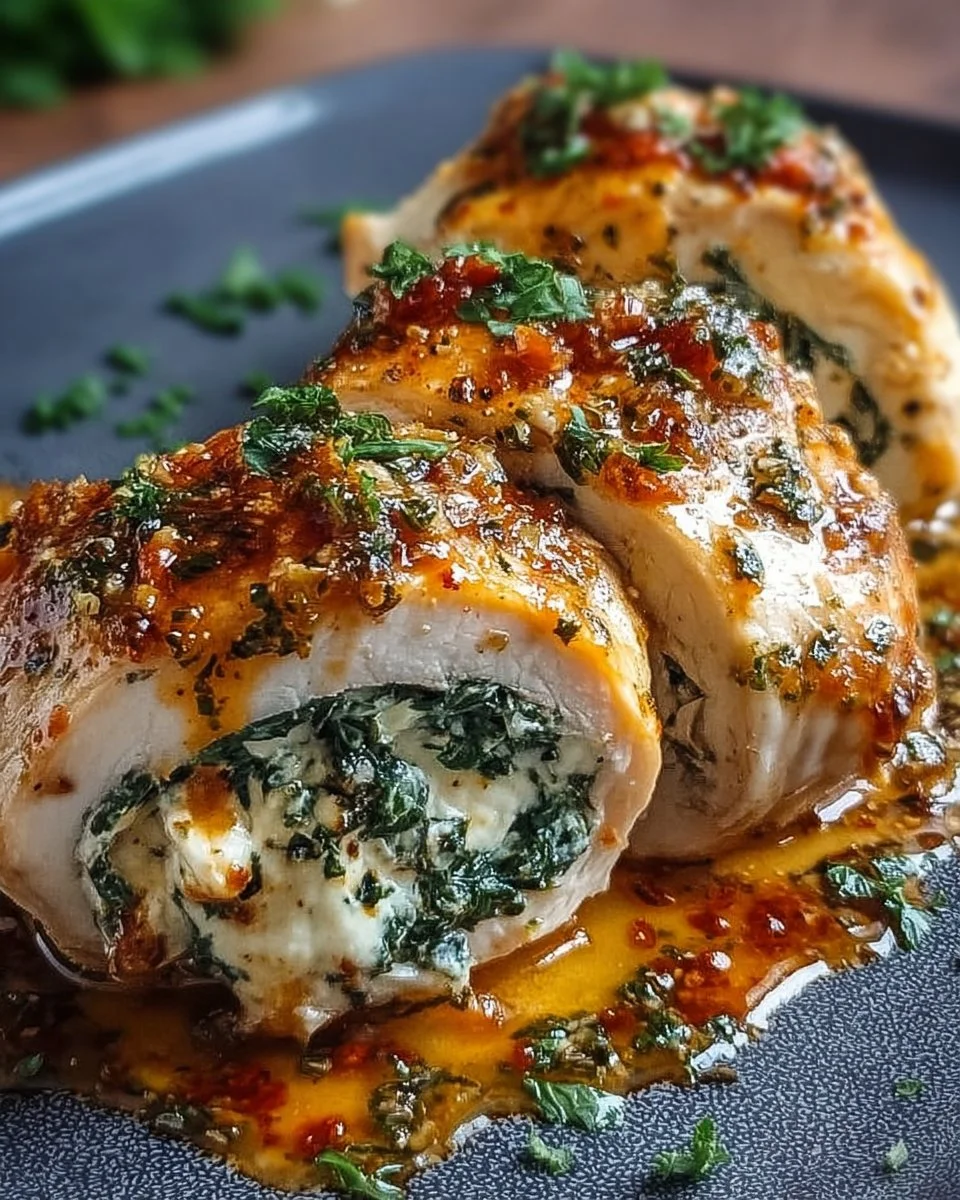 Ricotta Stuffed Chicken Rolls