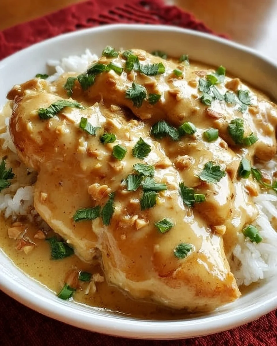 Slow Cooker Peanut Chicken