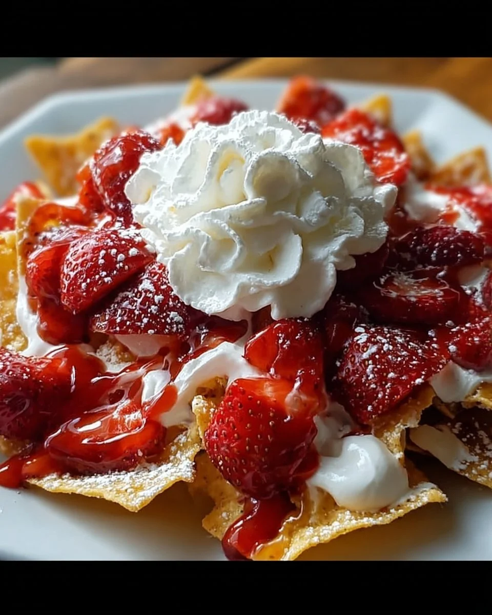 Strawberry Cheesecake Nachos