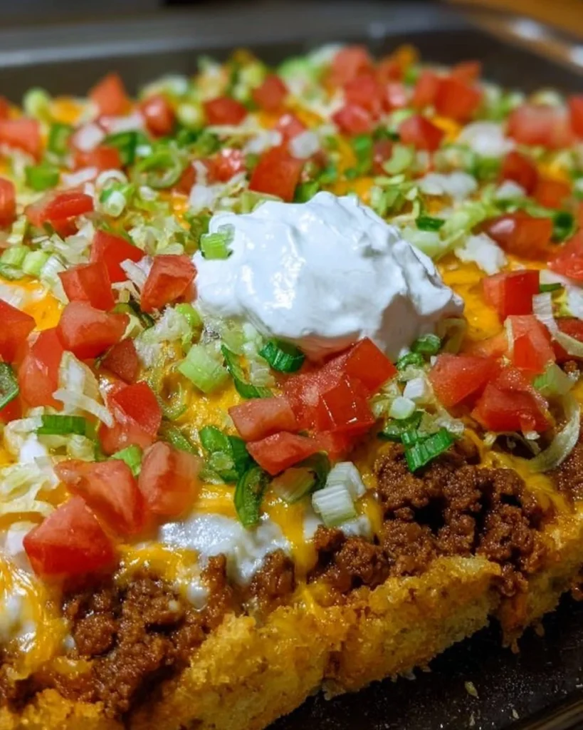 Delicious Walking Taco Casserole served in a bowl with toppings