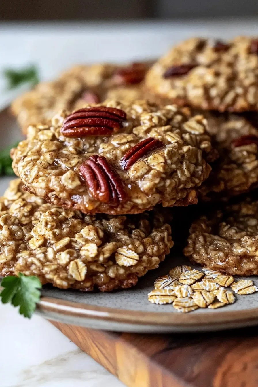 Bakery-Style Pecan Pie Oatmeal Cookies