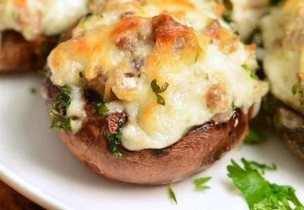 Beef Stuffed Mushrooms