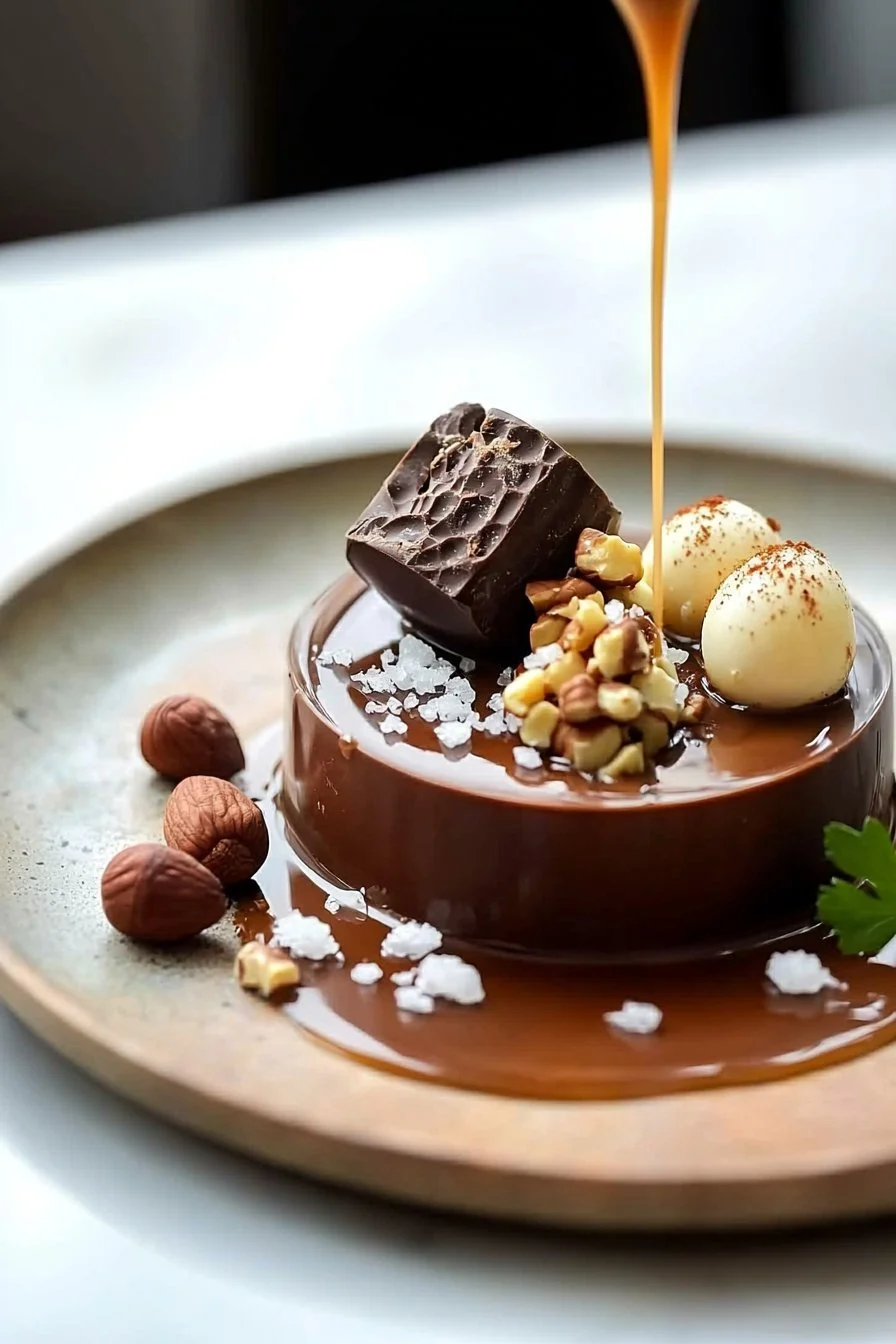 Caramel and Hazelnut Mousse Dessert