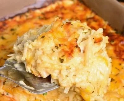 Cheesy Hashbrown Casserole (No Canned Soup)