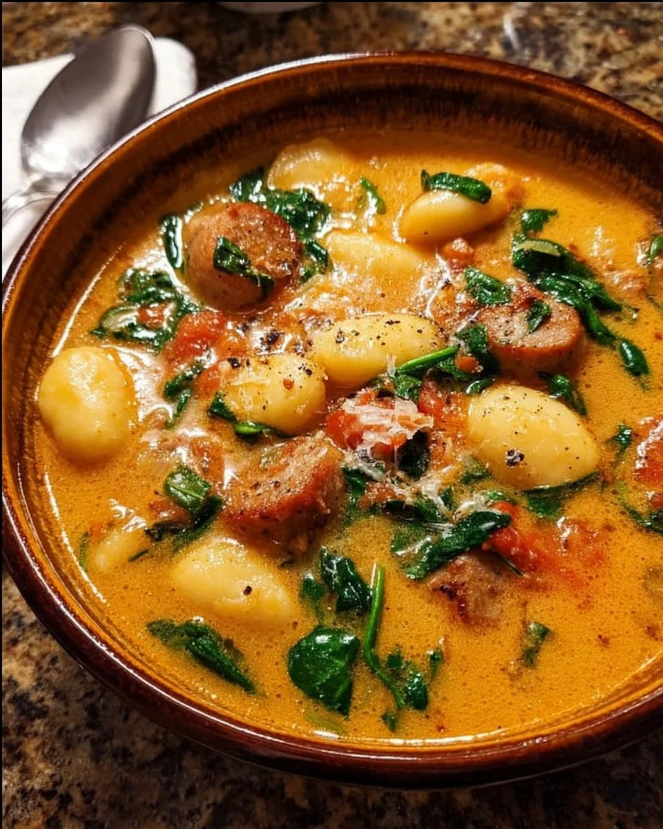 Chicken Sausage Gnocchi Soup