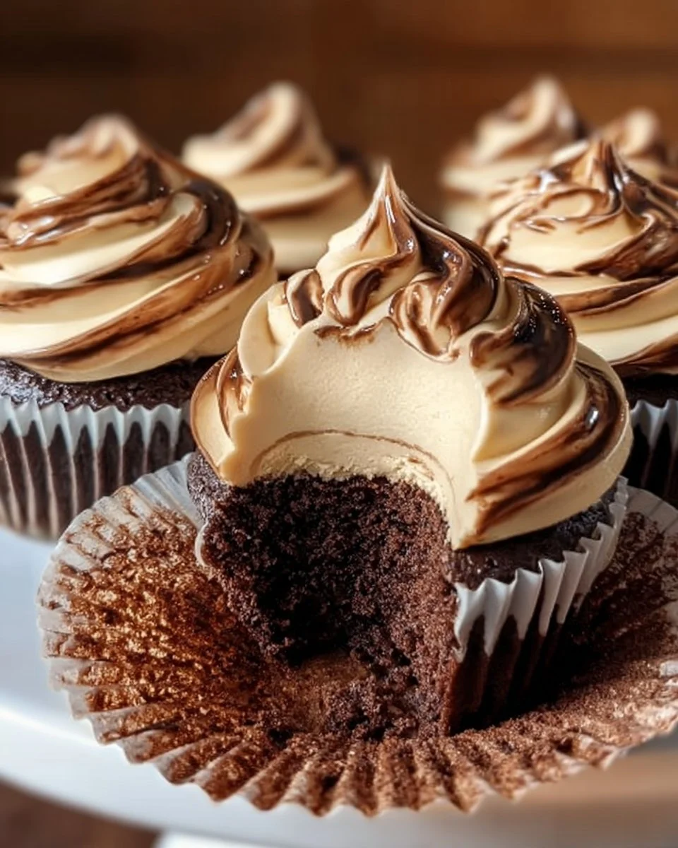 Chocolate Coffee Cream Cupcakes