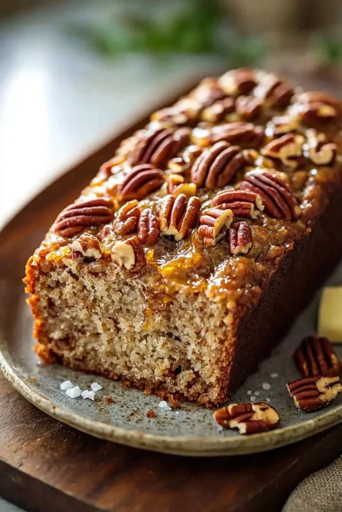 Cozy Alabama pecanbread honey butter loaf with a golden crust and pecans
