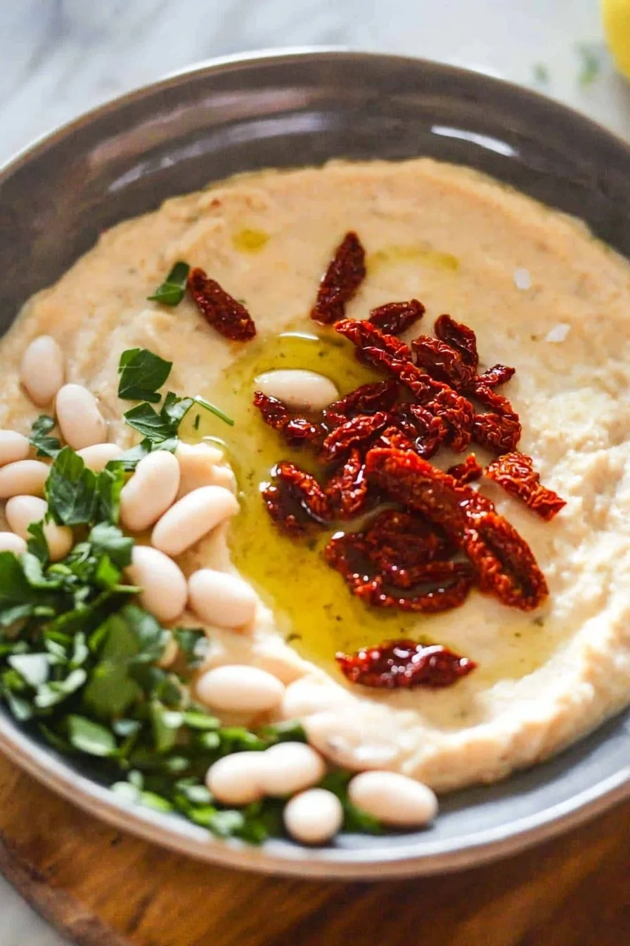 Creamy Sun-Dried Tomato White Bean Dip