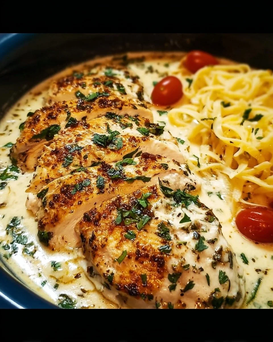 Crockpot Creamy Garlic Parmesan Chicken