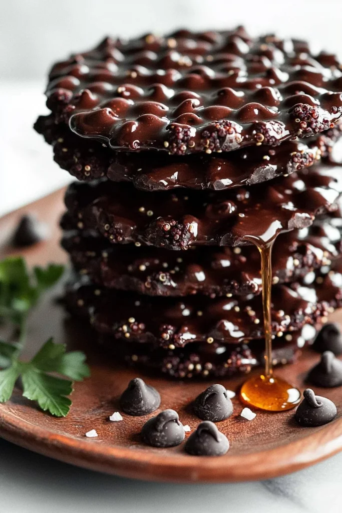 Decadent chocolate quinoa treats on a plate