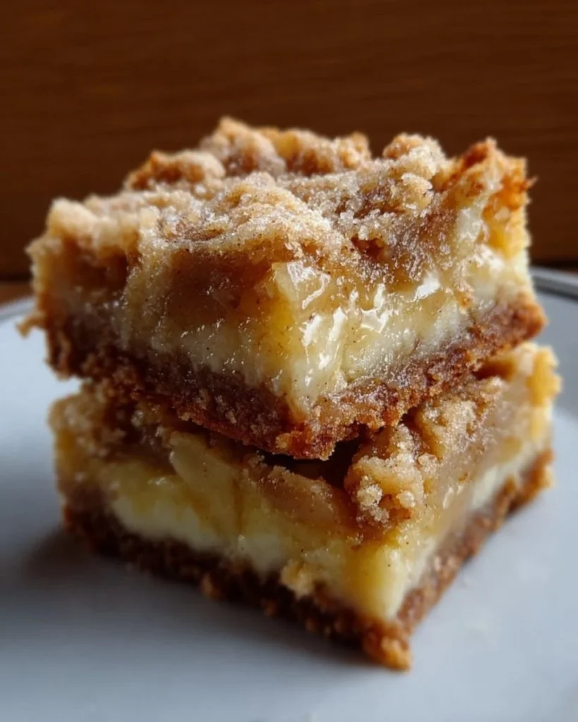 Delicious pear bars with sweet pear filling and buttery crust