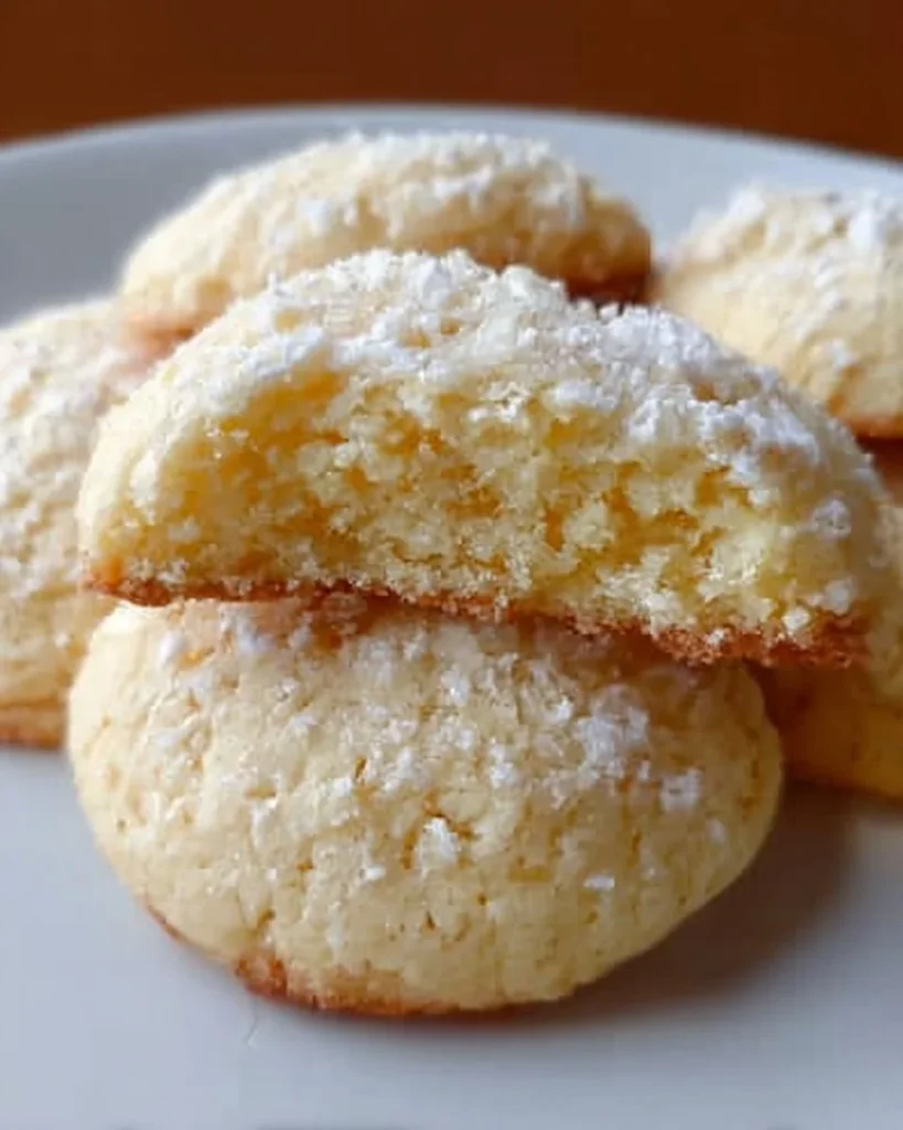 Delicious easy cream cheese cookies on a baking sheet ready to enjoy.