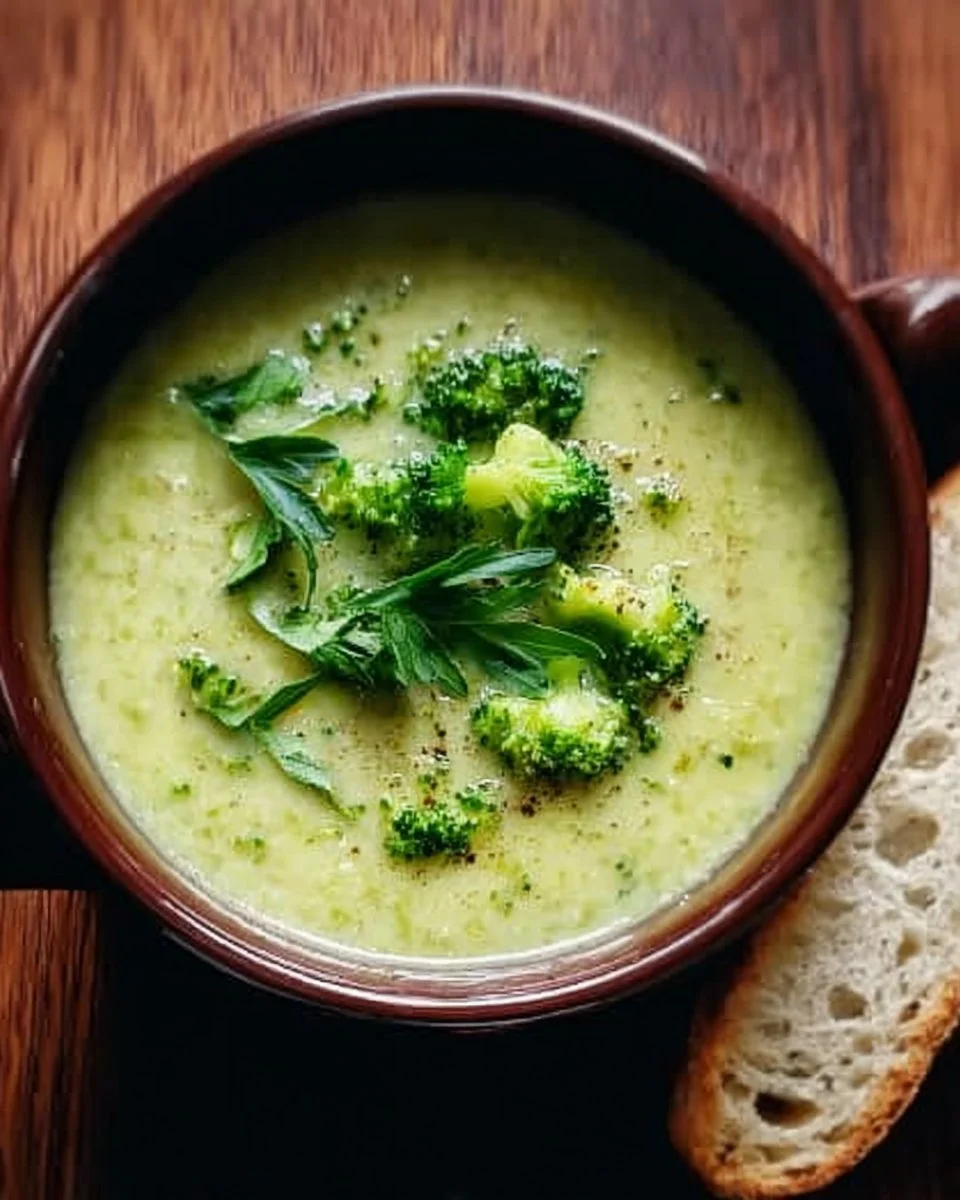 Easy Italian Garlic Broccoli Soup