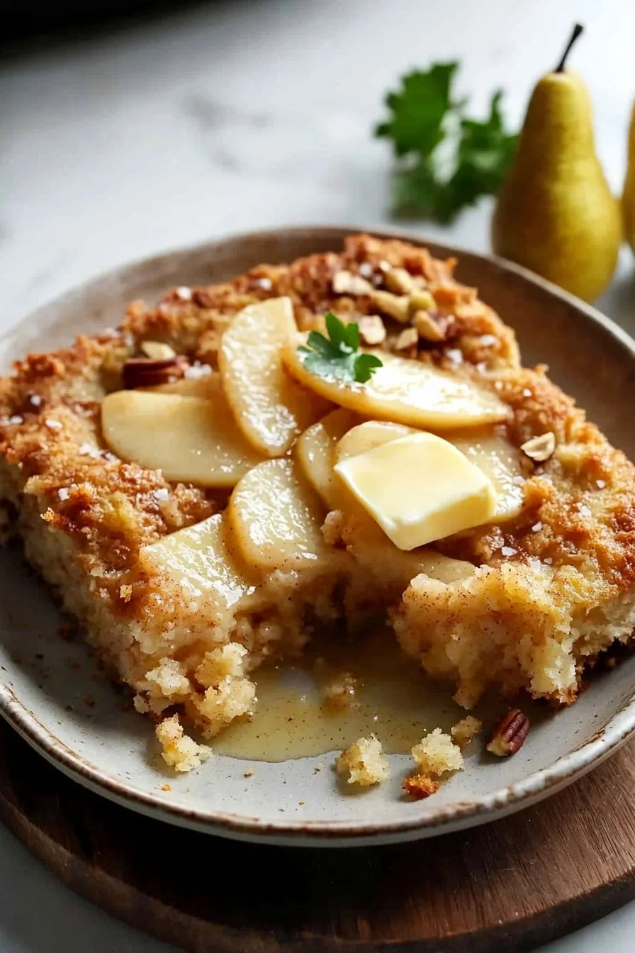 Easy Pear Dump Cake
