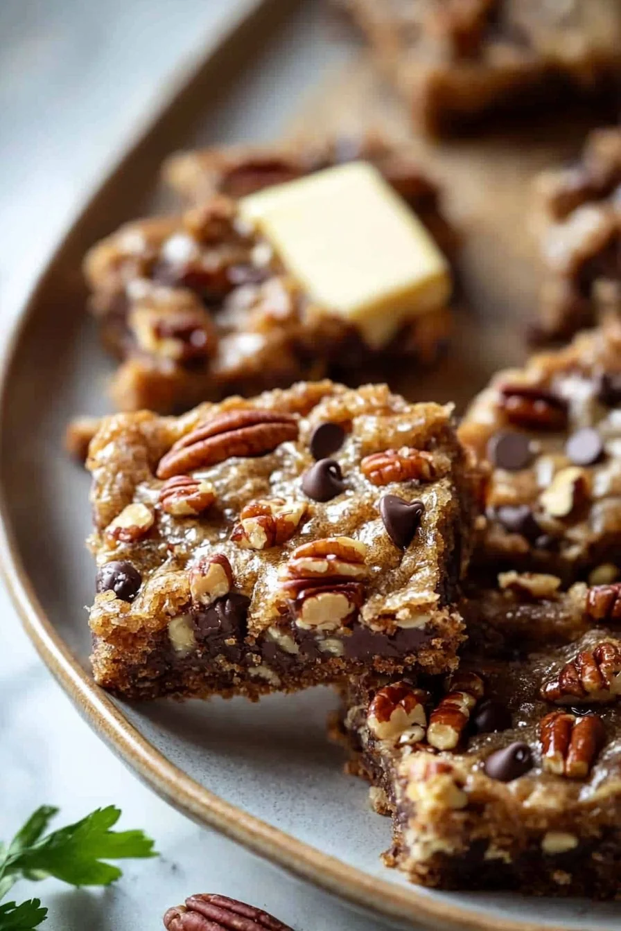 Easy Pecan Dandy Dos Cookie Bars