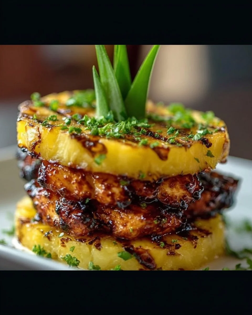 Hawaiian Turned Turned Chicken Stack