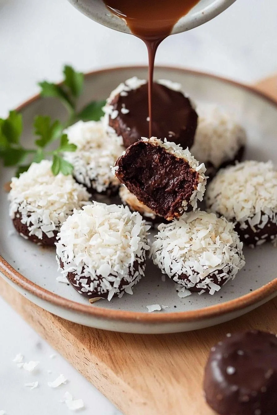 Homemade Healthy Coconut Chocolate Bites