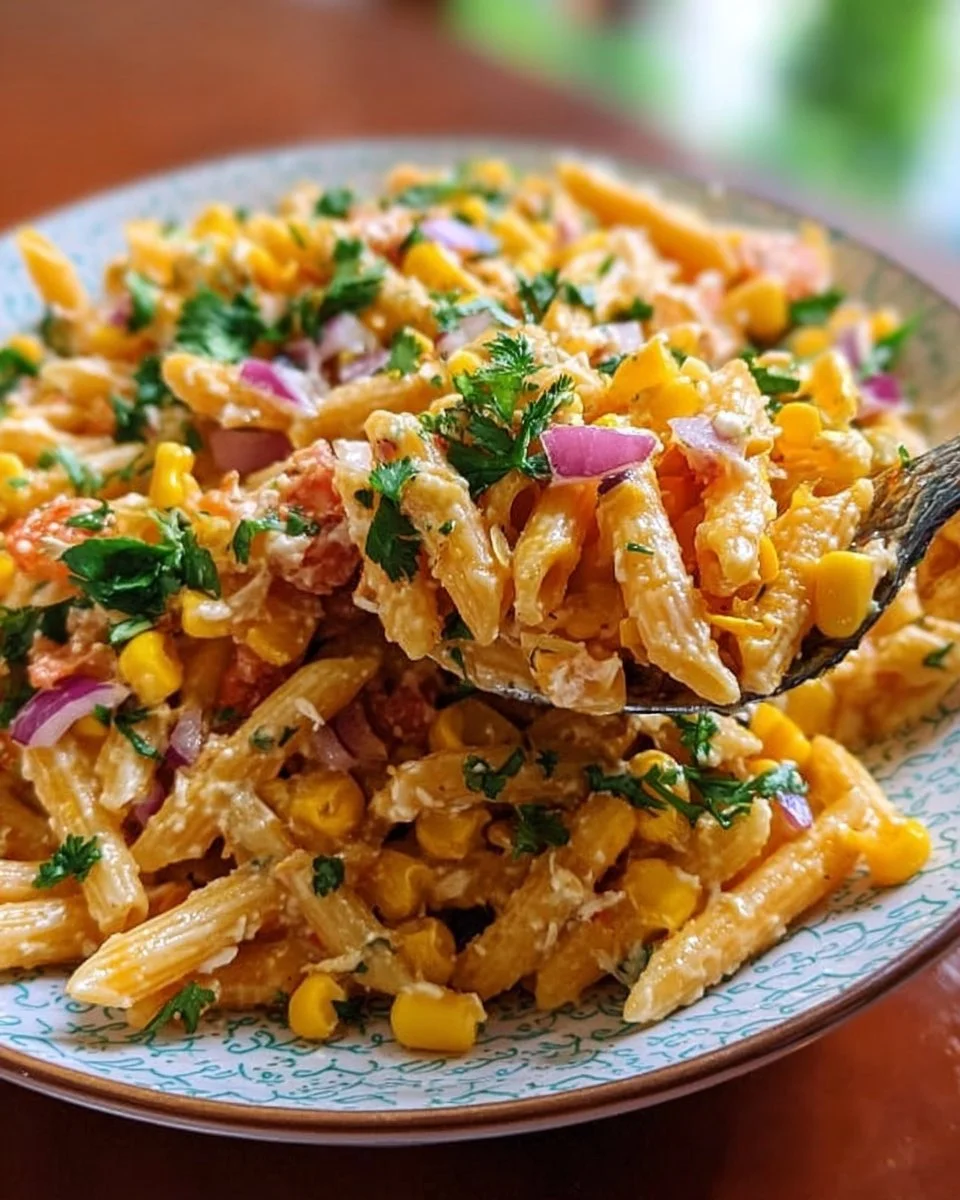 Homemade High Protein Elote Pasta Salad