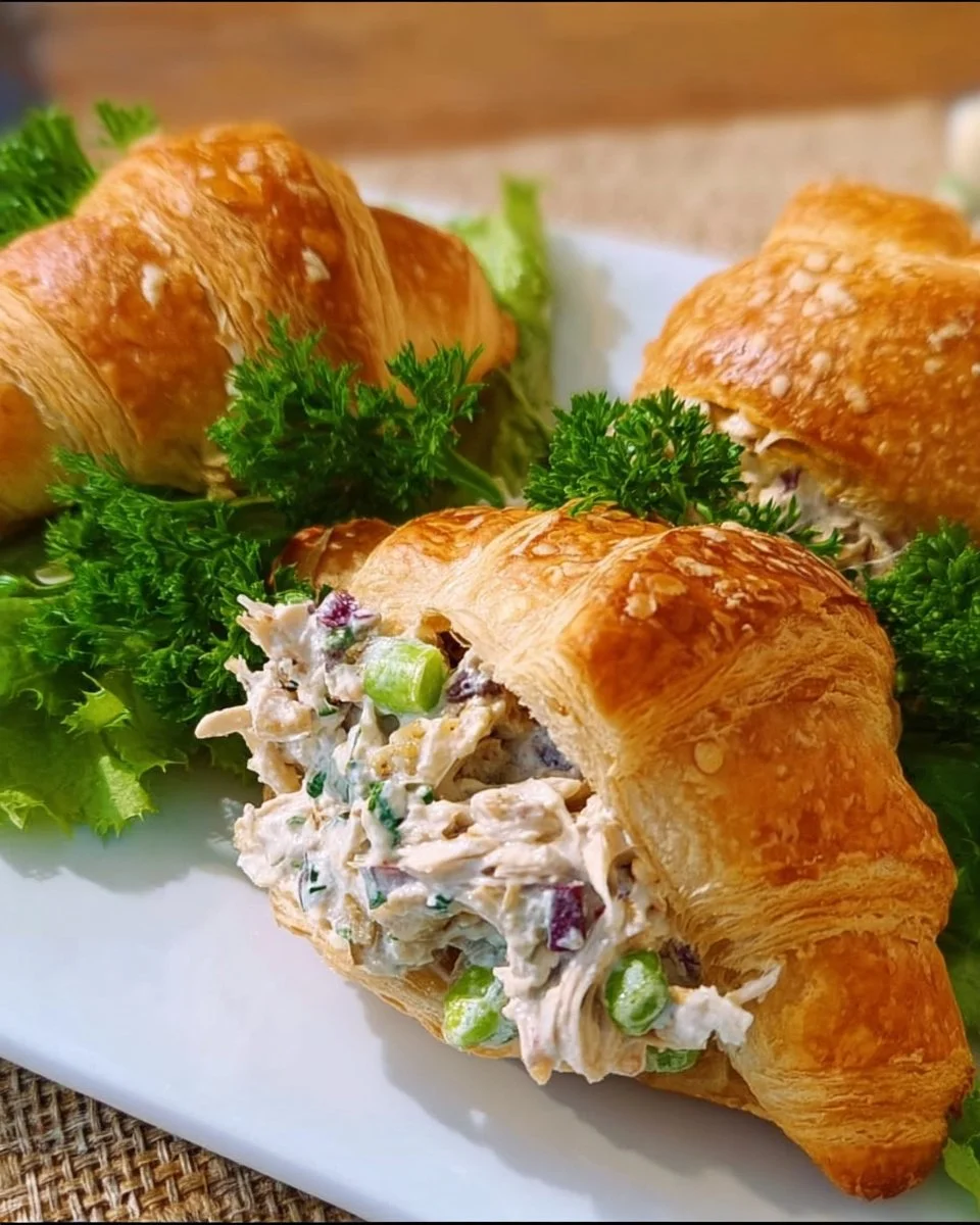 Homemade Spring Chicken Salad Crescent Rolls