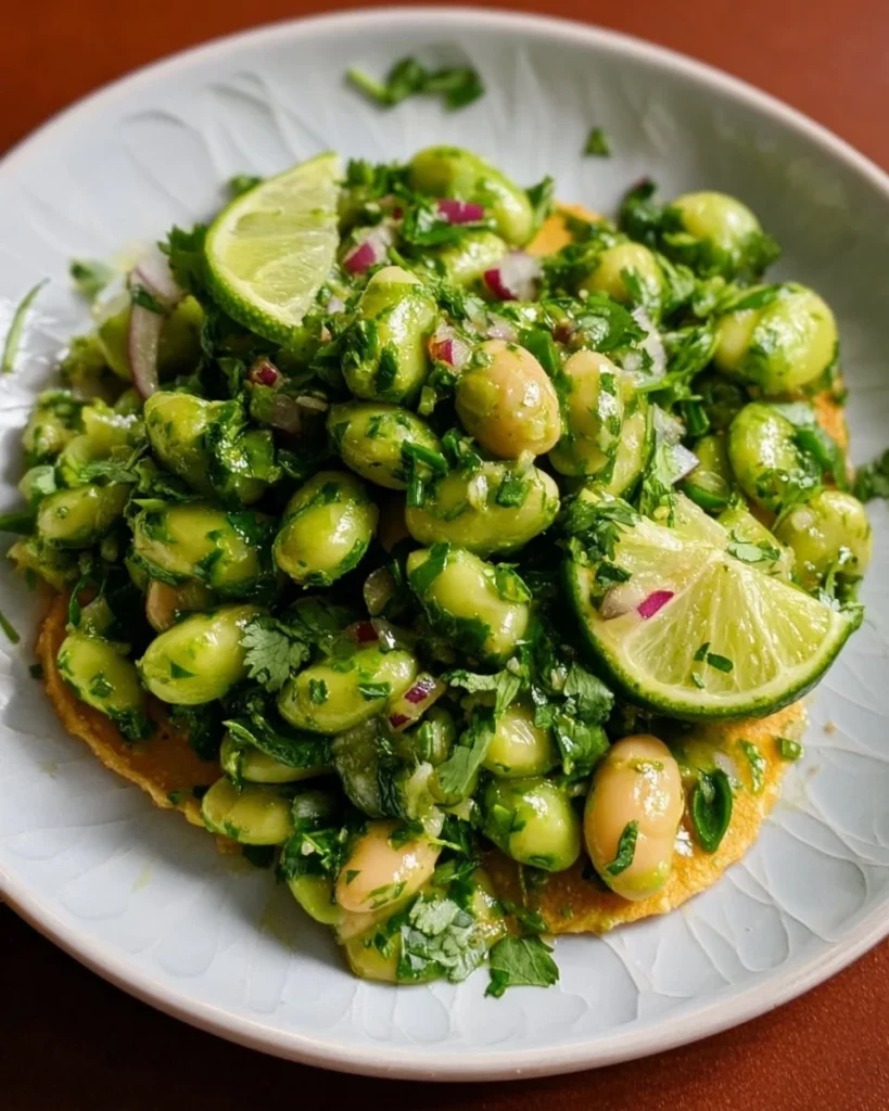Delicious marinated cilantro lime bean salad in a vibrant bowl
