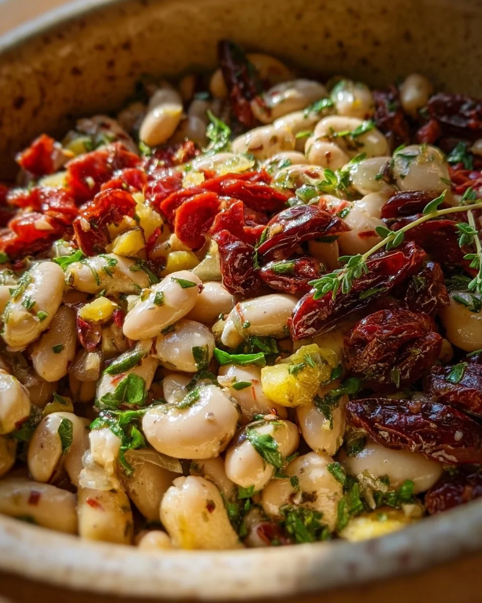 Marinated White Balsamic & Date Bean Salad