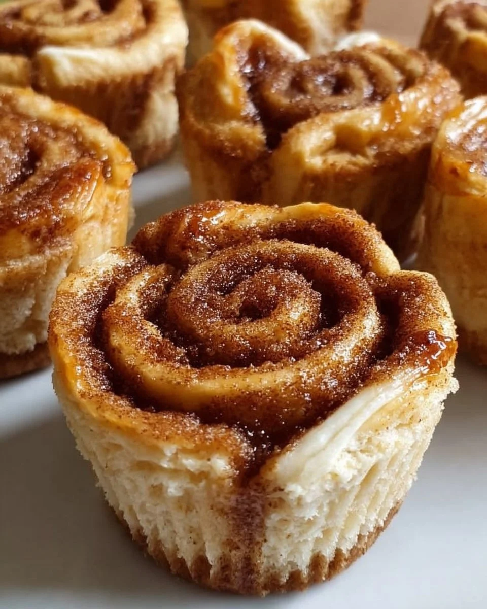 Mini Cinnamon Roll Cheesecakes