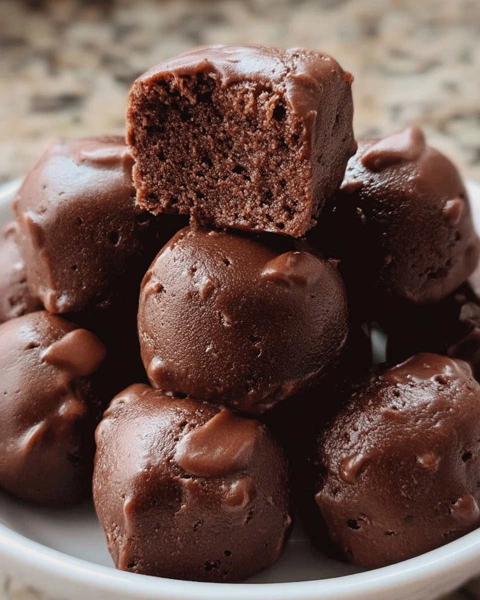 No-Bake Cottage Cheese Brownie Batter Protein Bites