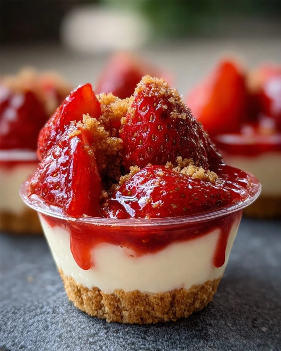 No-Bake Strawberry Cheesecake Cups