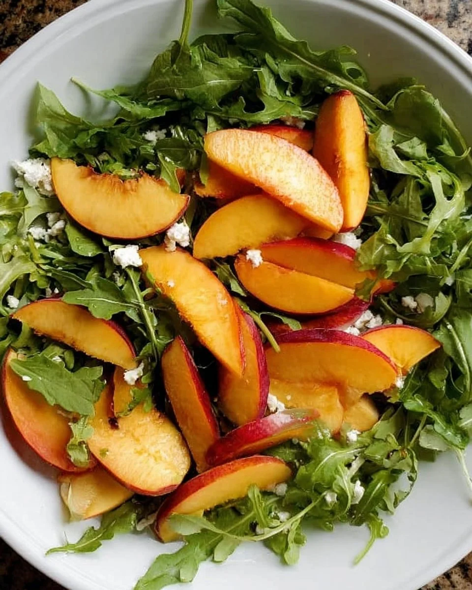 Peach Arugula Salad