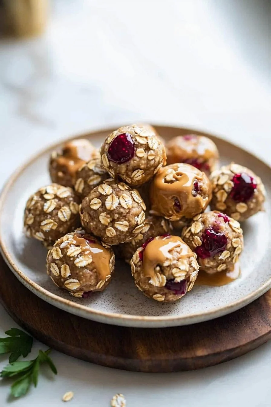 Peanut Butter & Jelly Protein Balls