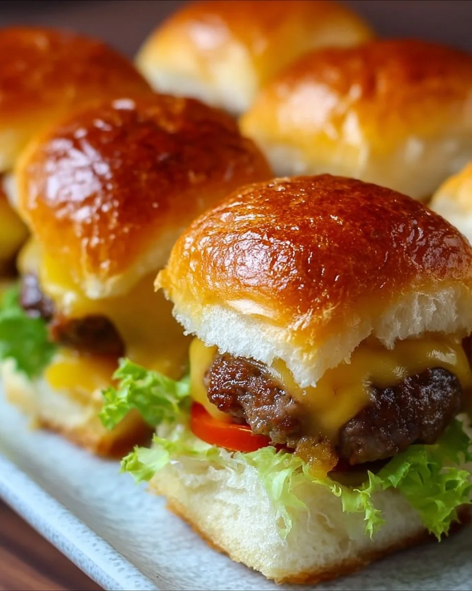 Perfect Cheeseburger Sliders On Hawaiian Rolls