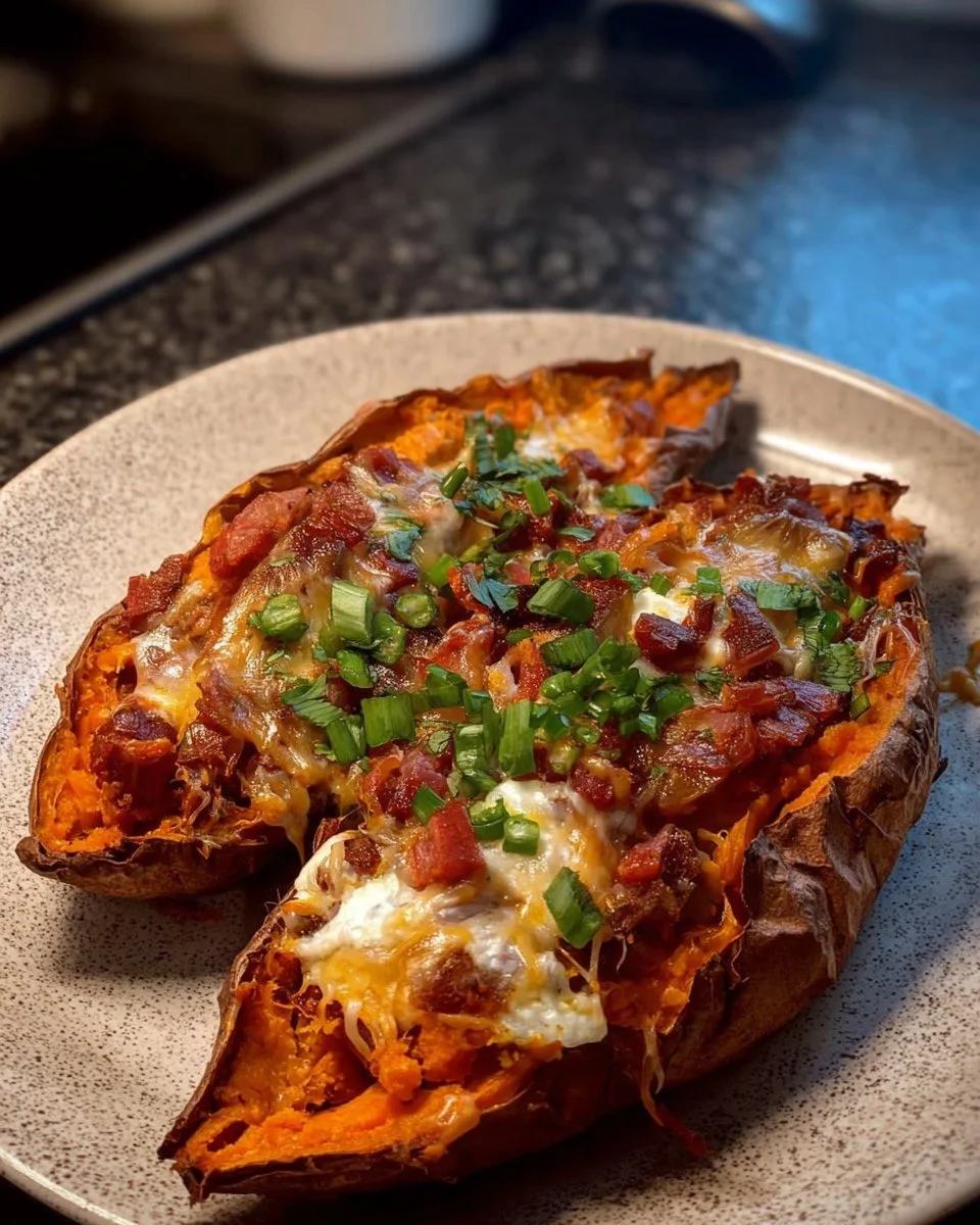 Protein Loaded Sweet Potato Boats