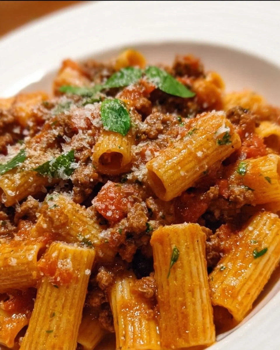 Simple Beef Meat Sauce Pasta