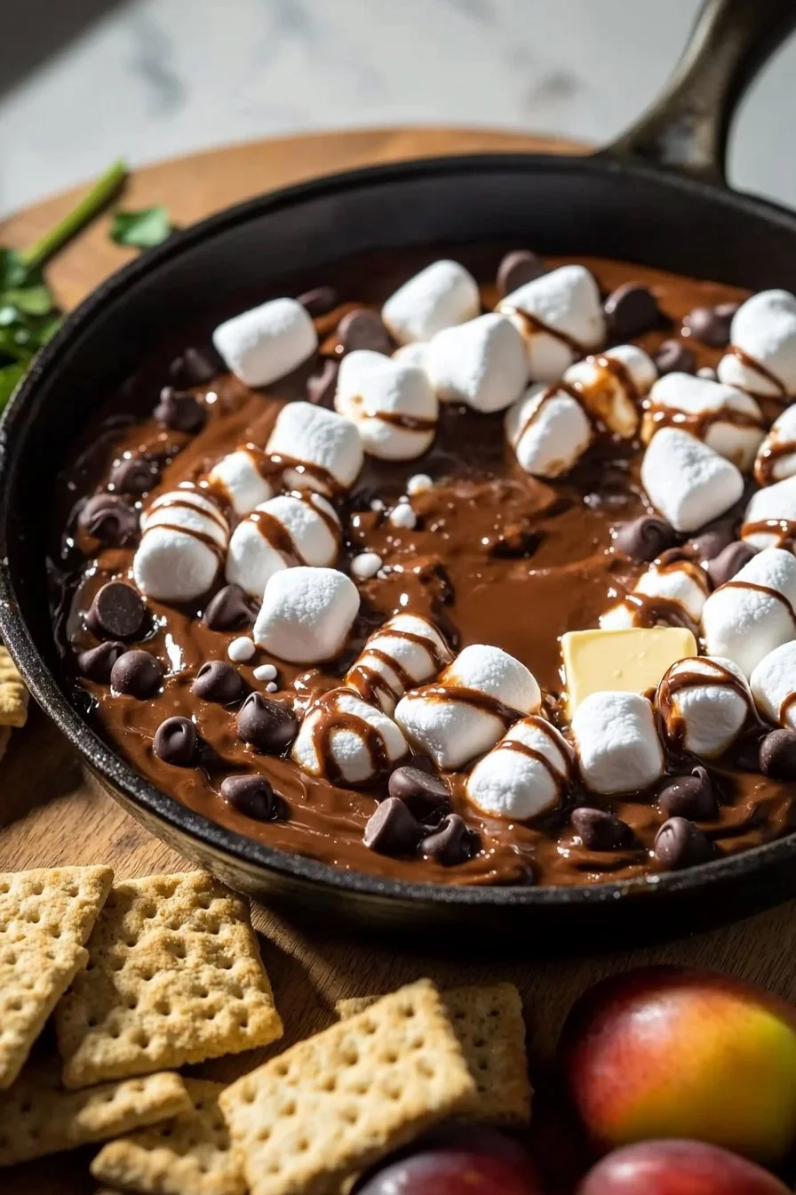 Skillet Chocolate Marshmallow Dip