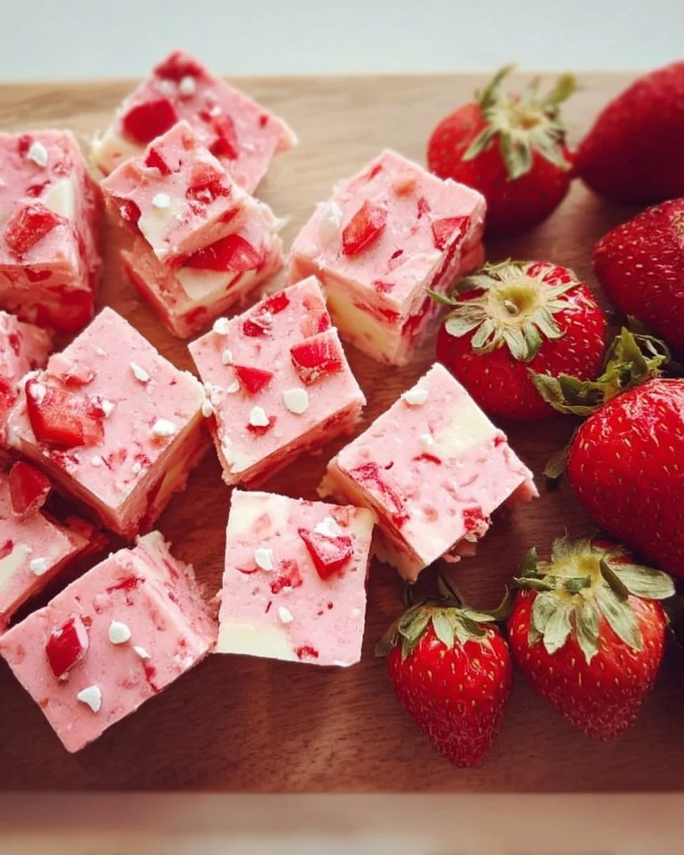 Strawberries and Cream Fudge