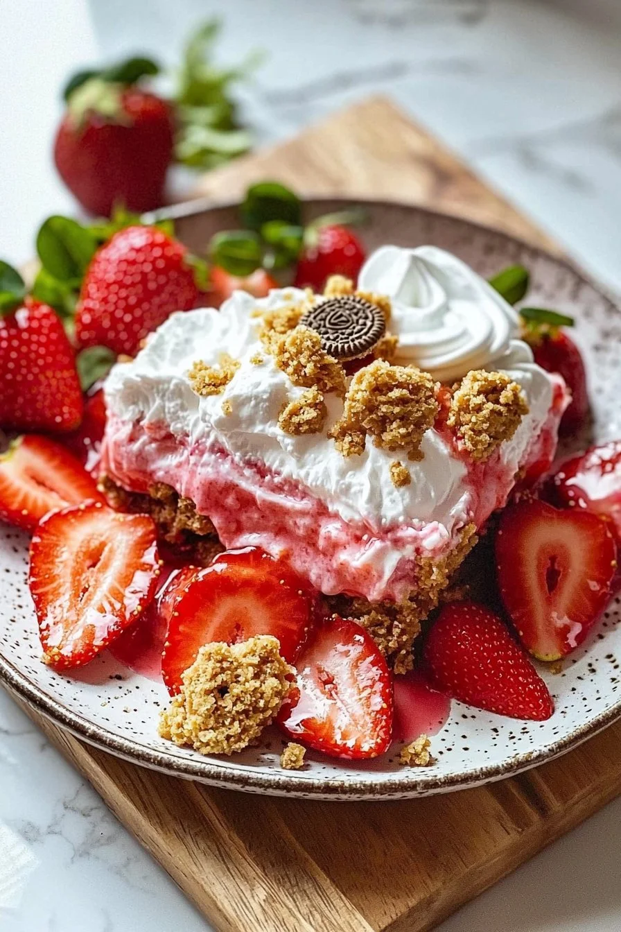Strawberry Cheesecake Lush Dessert