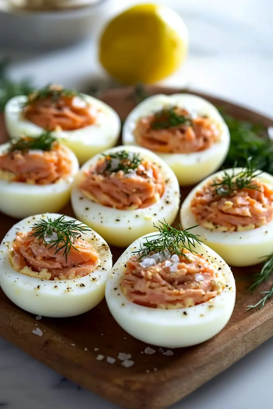 Stuffed Eggs with Salmon Mousse
