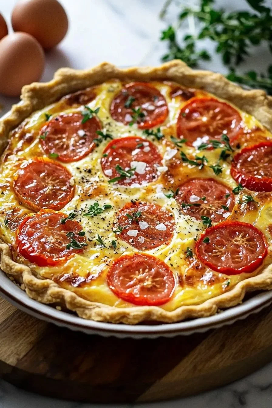 Tuna and Tomato Quiche