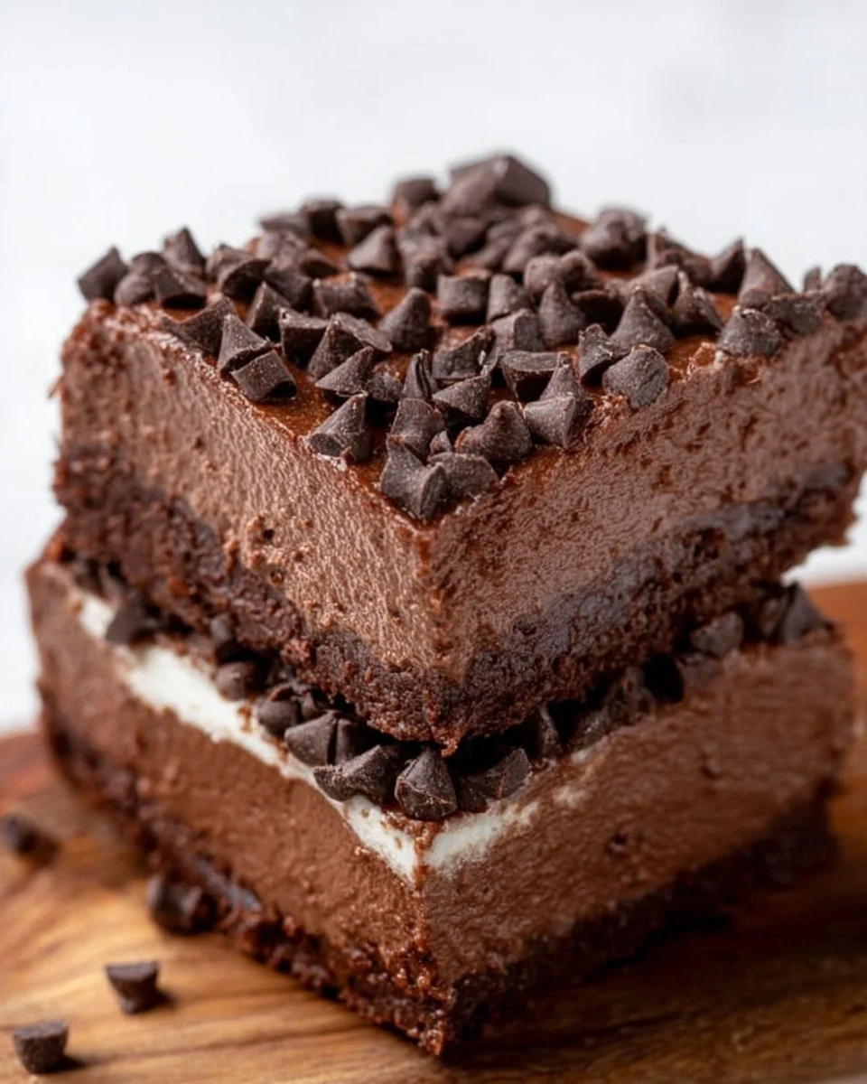 Ultimate Chocolate No Bake Cheesecake Bars