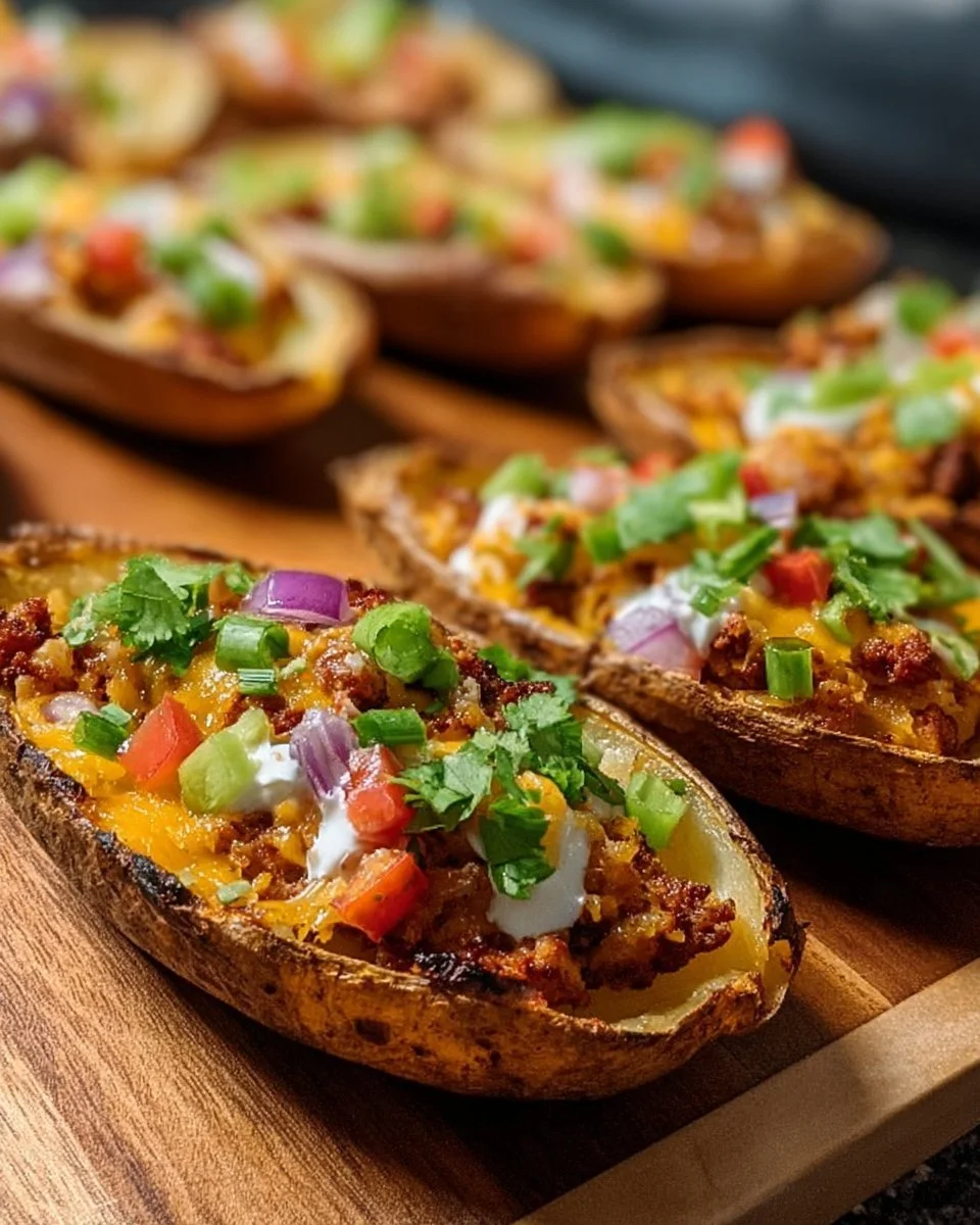 Vegan Nacho Potato Halves