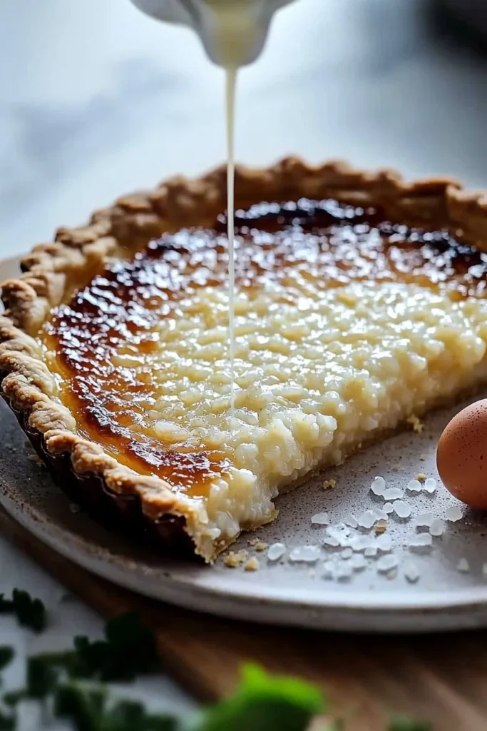 Delicious Verviers Rice Tart made with rice and rich flavors