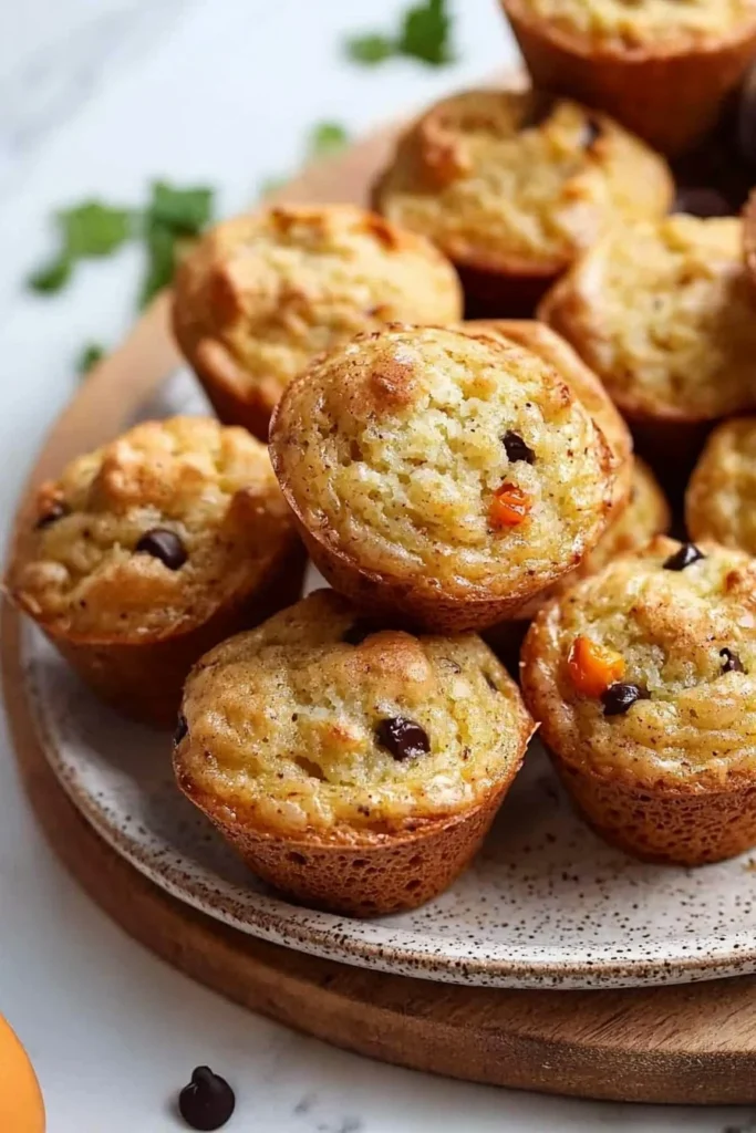 A plate of delicious ABC mini muffins, perfect for snacks or breakfast.