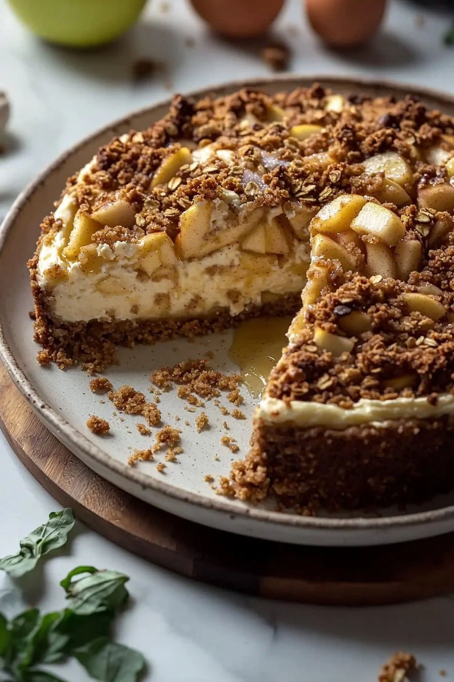 Apple Crumble Cheesecake