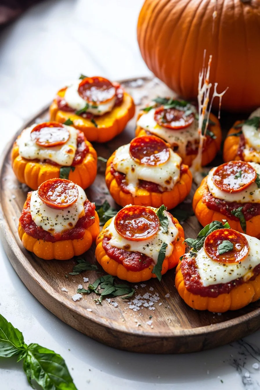 Beef Pepperoni Pizza Pumpkins