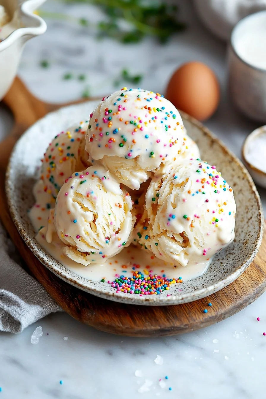 Brown Butter Vanilla Sprinkle Cake Ice Cream